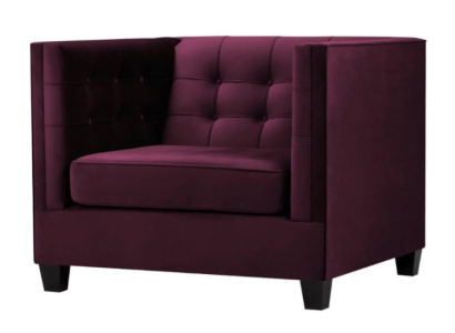 Armchair Chesterfield Textile Fabric Violet Creative Furniture new Living room Modern